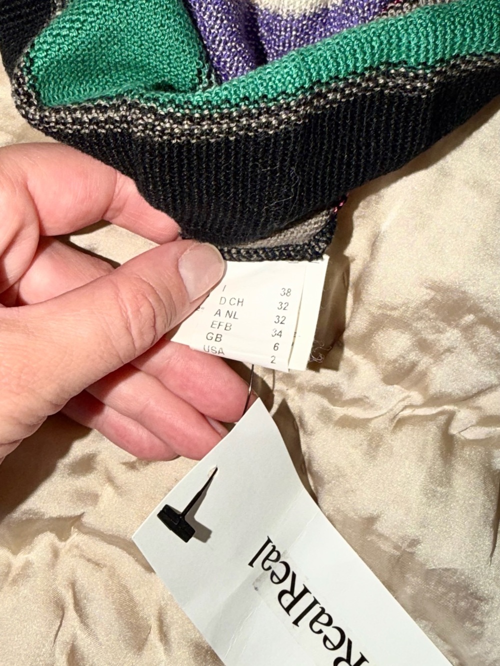 Missoni Striped Knit Skirt in Mint, Purple, Green & Black - Picture 5 of 8